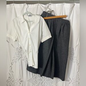 Vintage Wool Skirt Trio w/classic blouse